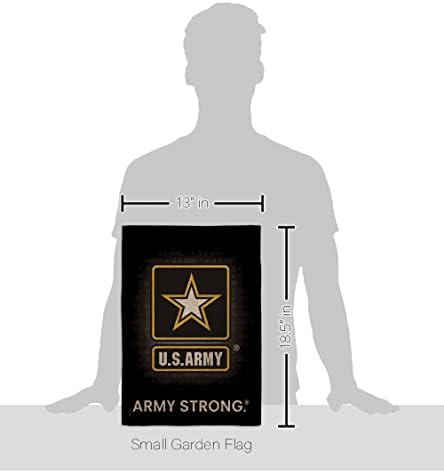 U.S. Army Burlap Garden Flag - Set Wall Holder Armed Forces Rangers United State American Military Veteran Retire Official - House Decoration Banner Small Yard Gift Double-Sided Imported 13 X 18.5 - Image 2