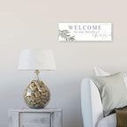 Welcome To Our Lovely Chaos Rustic Wood Wall Sign 8x24 - Image 3