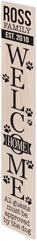 Personalized Welcome Sign for Front Door, Custom Welcome Sign for Porch Outdoor Welcome Home Decorations, 48"x8" PVC Sign (Design 22) - Image 3