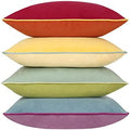 Throw Pillow Covers 16x16 Inches Set of 4 Soft Velvet Couch Cushion Covers Modern 8-Colors Rainbow Designs for Sofa Bedroom Home Decor(Rainbow Series with Edge) by Btyrle