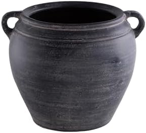 Signature Design by Ashley Black Terracotta Vase with Handles by Unknown