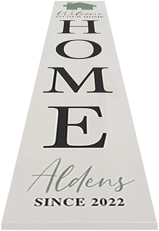 Personalized Welcome Sign for Front Door, Custom Welcome Sign for Porch Outdoor Welcome Home Decorations, 48"x8" PVC Sign (Design 9) - Image 4