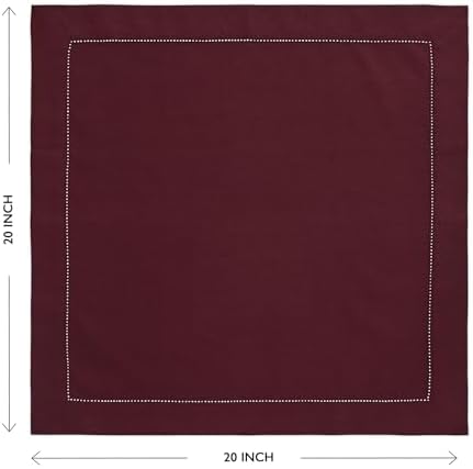 Solino Home Cotton Linen Cloth Dinner Napkins Wine, 20 x 20 in, Set of 4 - Image 3
