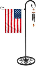 53" Heavy Duty Garden Flag Stand & Shepherds Hook, Scrollwork Anti-Tip Base by Unknown