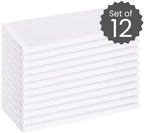 Cotton Clinic Cloth Dinner Napkins - Perfect Everyday Use Table Napkins - Soft Durable Washable - Ideal for Party Wedding Christmas Easter - Set of 12-20x20 inches White Napkins - Image 2