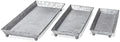 Red Co. Set of 3 Decorative 12.5” to 17.5” Rustic Galvanized Metal Trays with Distressed Finish by RedCo