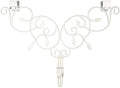 Front Door Wreath Hanger, Adjustable Hook Length Ivy Design, White by VillageLightingCompany