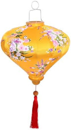 ORFOFE Diamond-Shaped Vietnamese Hanging Lantern, 12-Inch Yellow Cloth Lantern with Tassel for Wedding, Party, Festival, and Home Decoration by ORFOFE