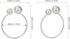 KPOSIYA Pearl Napkin Rings Set of 150 Silver Napkin Holder for Table Decor - Image 3