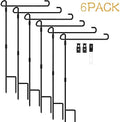 Garden Flag Holder Stand 6 Pack Garden Flag Pole for 13.5" Width 12 x 18 Inches Flags with Anti-Wind Clip for Outdoor Garden Yard Lawn by Silintion