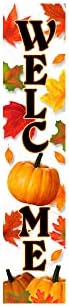 Spoontiques - Welcome Fall - Welcome Porch Sign - Decorative Home Décor Wooden Signs - Rustic Outdoor Decoration - Durable and Weatherproof - Entryway Decoration - 8” x 40” by Spoontiques