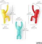 Umbra Buddy Wall Hooks, Wall Mount Coat Hooks, Set of 3, Multi-Color - Image 3