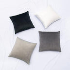MONDAY MOOSE Decorative Throw Pillow Covers Cushion Cases, Set of 4 Soft Velvet Modern Designs, Mix and Match for Home Decor, Pillow Inserts Not Included (18x18 inch, Black/White) - Image 7