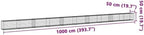 vidaXL Gabion Basket with Cover 393.7"x19.7"x19.7" Galvanized Iron - Image 3