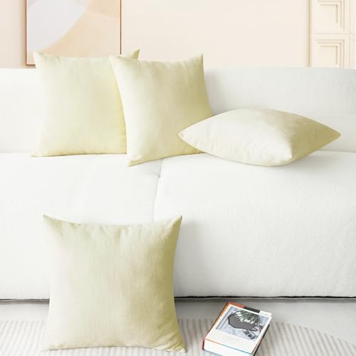 CaliTime Decorative Couch Throw Pillow Covers 18 X 18 Inches Beige - Image 6
