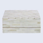 Handicrafts Home Large Decorative Storage Box with Lid – 12X8X5” Coffee Table Organizer, Keepsake- Decorative Boxes for Home Decor, Stylish Decorative Box for Office Decor-Aegean Pearl - Image 6