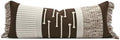 Dark Brown Boho Decorative Lumbar Pillow Cover 14x36 by AIBUHOME