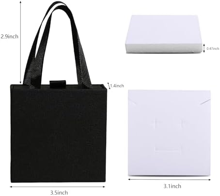 40 pcs paper boxes 9 x 9 x 3.5 cm, black luxury gift storage, jewelry gift storage box for earrings necklaces bracelets rings - Image 2