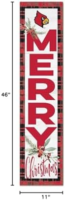 KH Sports Fan Louisville Cardinals Holiday Porch Leaner, 11x46 Inches, Cardinals Outdoor Christmas Sign; Display Some Holiday Cheer with This Louisville Cardinals Christmas Sign - Image 3