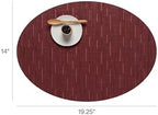 Chilewich Bamboo Placemats Set of 4, Woven Oval Placemats - Image 2
