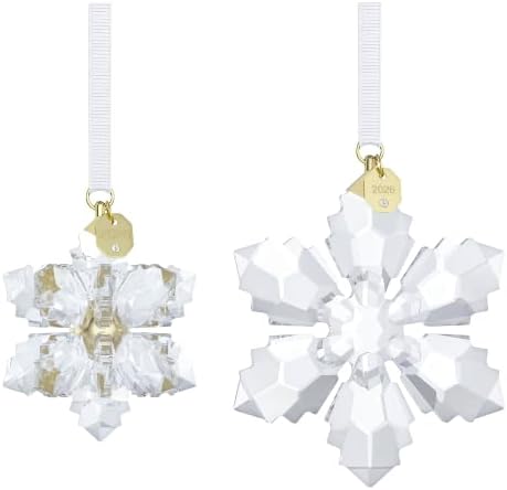 Swarovski Annual Edition 3D Ornament Set 2026, Crystal Snowflake, Clear, Star Shape, 2 Piece Collectible Holiday Decoration, Amazon Exclusive - Image 5