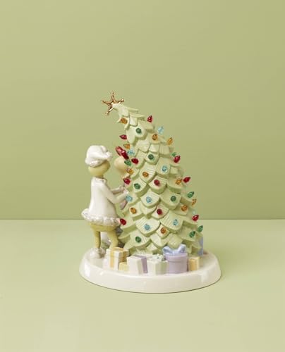 Lenox Dr. Seuss Grinch Trimming the Tree Light-Up Christmas Figurine - Image 4