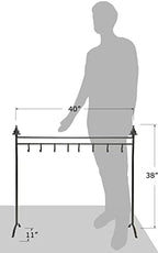 Red Co. 37.5” Christmas Tree Metal Freestanding Stocking Holder Stand Rack with 8 Hooks, Black - Image 4