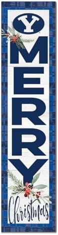 KH Sports Fan Brigham Young Cougars Holiday Porch Leaner, 11x46 Inches, Cougars Outdoor Christmas Sign; Display Some Holiday Cheer with This Brigham Young Cougars Christmas Sign by CornellBigRed