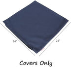 Outdoor/Indoor Sunbrella Throw Pillows Square Set of 2 Pieces 24 inch x 24 inch Spectrum Indigo - Cover Only, Insert Not Included - Image 5