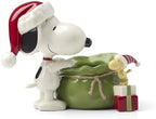 Lenox Peanuts Snoopy Christmas Santa Sack Candy Bowl by Lenox