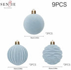 4In Velvet Ornaments for Christmas Tree, 9pcs Large Christmas Ornaments Set - Image 4