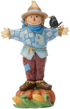 Enesco Jim Shore Heartwood Creek Harvest Scarecrow Standing on Pumpkin Figurine, 6 Inch, Multicolor by Enesco
