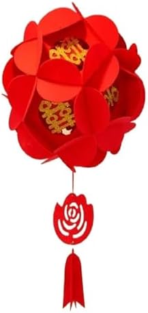 Traditional Red Double Happiness Lantern Wedding Decoration Set for Marriage Room Decor ﻿(Red Gold,Silver 26cm) by Unknown