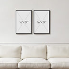 Framed Blue Islamic Arabic Calligraphy Canvas Wall Art, Set of 2 - Image 3