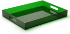 ATZYmolin 16"x12" Large Acrylic Serving Tray, Vanity Platter, Green by ATZYmolin