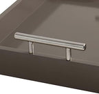 Kate and Laurel Lipton Decorative Modern Rectangular Tray, 16.5 x 12.25, Brown and Silver, Chic Serving Tray for Storage, Organization, and Display - Image 4