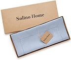 Solino Home 100% Linen Table Runner Sky Blue, Classic Hemstitch 14 x 132 in - Image 5