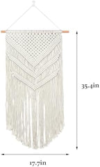 JONKASIPA Macrame Woven Wall Hanging, Bohemian Tassel Decor - Image 6