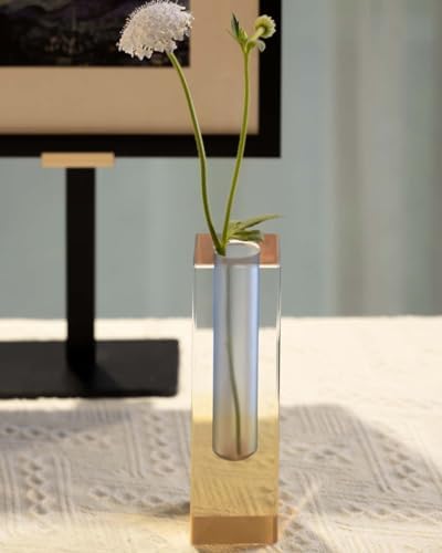 5 Pcs Acrylic Vase Set, Bud Vase for Centerpieces, Maximalist Decor Cute Flowers Vases for Modern Home, Office, Bedroom, Living Room, Dining Table (Pink, Purple, Green, Blue, Yellow) - Image 6