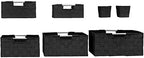 Sorbus Baskets for Organizing, 7-Piece Hand-Woven Storage Set (Black) - Image 7