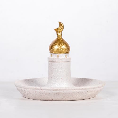 2025 Ramadan and Eid Decorations – Elegant Gold and White Mosque Tower Ornament. Perfect for Wishing Happy Eid and elevating Your Festive Mood with Timeless Islamic Style. - Image 5