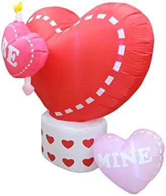 6 Foot Long Animated Valentine's Inflatable Hearts - Heart Rotates - Image 4