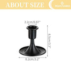 Black Candlestick Candle Holders for Taper ：12 PCS Romadedi Candle Stick Holder Set Vintage Table Centerpiece Halloween Decoration Wedding Christmas Fireplace Mantel Home Deocr - Image 5