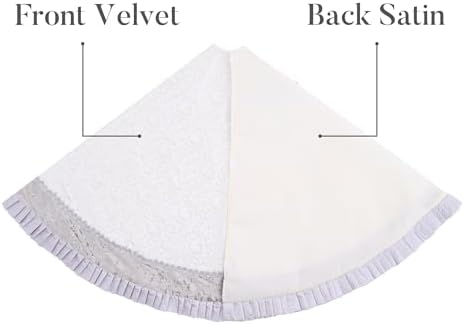 Valery Madelyn 48 Inch Sliver Christmas Tree Skirt for Tree Decorations - Image 5
