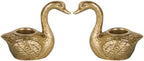 NIKKY HOME Gold Taper Candle Holders Set of 2, Elegant Swan Table Decor by NIKKYHOME