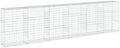 vidaXL Gabion Basket with Cover 236.2"x19.7"x59.1" Galvanized Iron by vidaXL