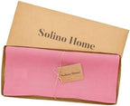 Solino Home 100% Pure Linen Table Runner Pink Carnation, Fete 14 x 108 in - Image 5