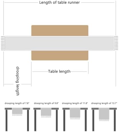 Chinese Red Jacquard Table Runner with Fu Character Festive Tassel Table Cloth Bed Scarf for Lunar New Year Wedding Party Decor (White Red, 13 "x94 ) - Image 3