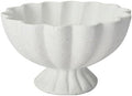 Pedestal Decorative Bowl Home Decor, 8" Footed Ruffle Fruit Bowl by KEWOOL