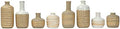 Main + Mesa Stoneware Vases with Gold Pattern, Set of 8 by MainMesa